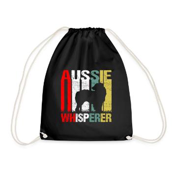 Aussie Whisperer Vintage - Drawstring Bag - black - Front