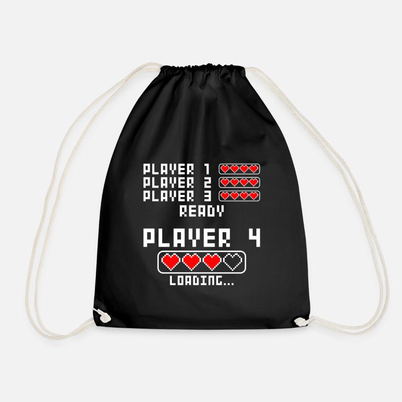 Schwangerschaft verkünden Baby Player 4 Loading - Turnbeutel - Schwarz