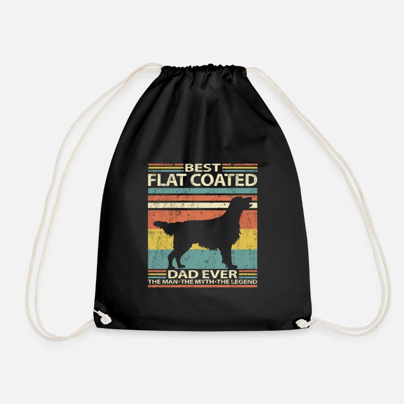 Flat Coated Retriever Best Dad Ever - Turnbeutel - Schwarz