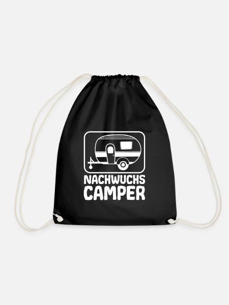 Baby Camping - Nachwuchs Camper - Turnbeutel - Schwarz