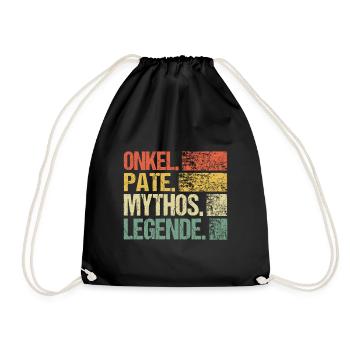Onkel Pate Mytho Legende - Turnbeutel - Schwarz - Vorne