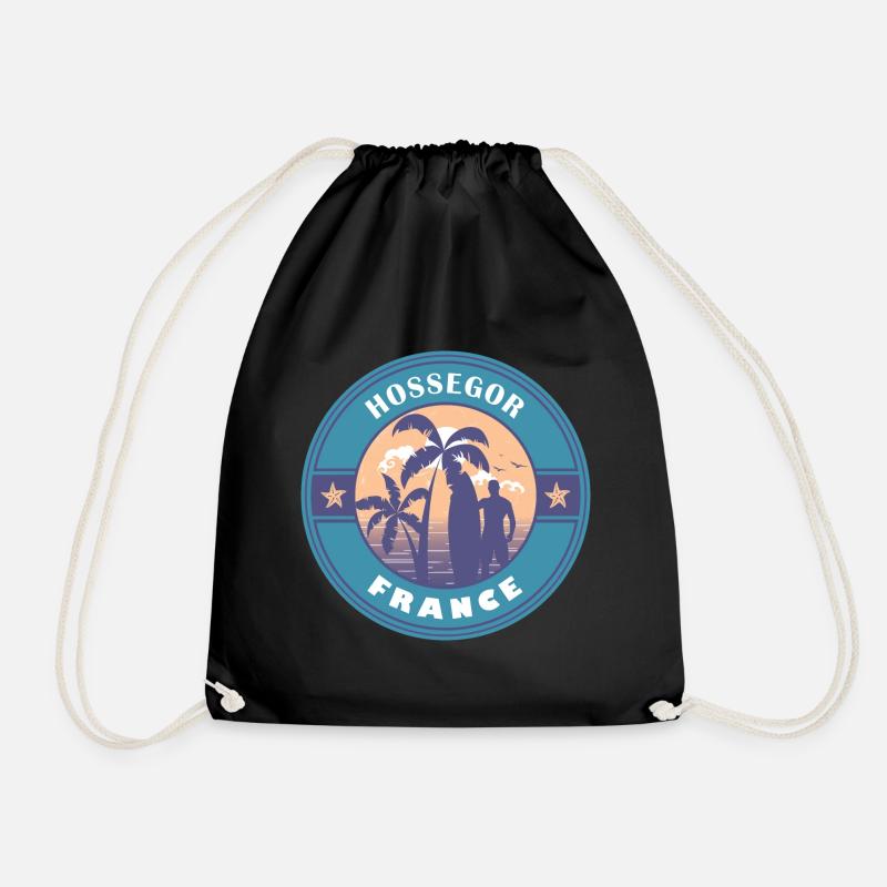 Hossegor Frankreich Sommer Surf Design - Turnbeutel - Schwarz