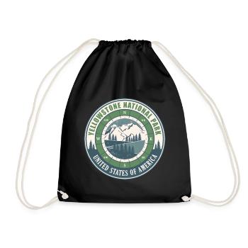 Parc national de Yellowstone Randonnée aux États-Unis - Sac de sport léger - noir - Devant