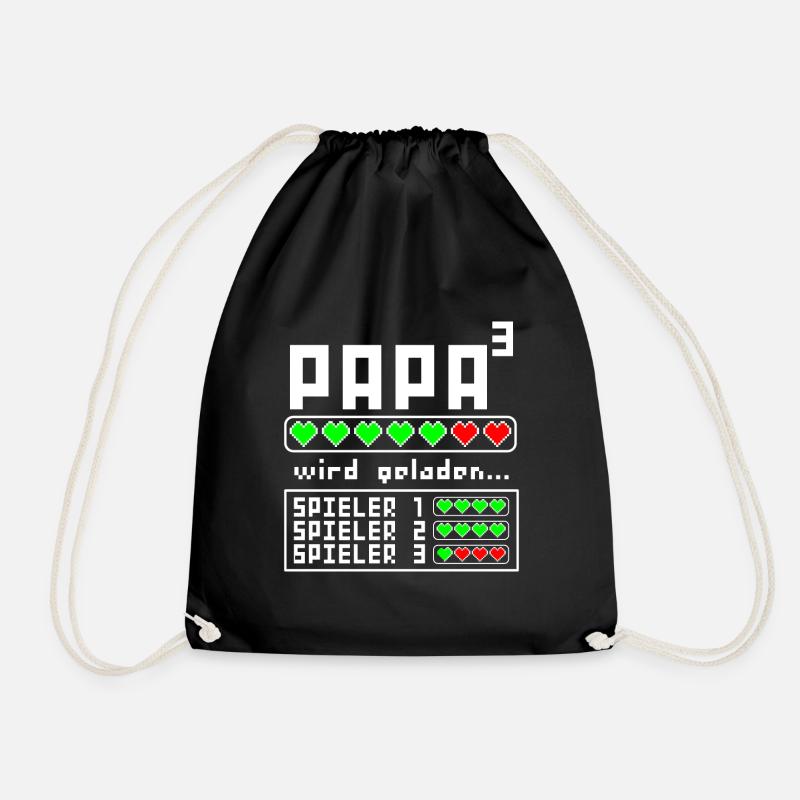 Vater Papa 3 drei drittes Kind Kinder Kindern - Turnbeutel - Schwarz