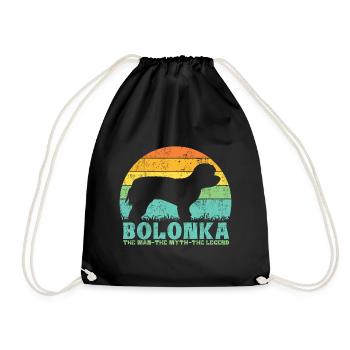 Bolonka Zwetna Chien Papa Papa Vintage Style Rétro - Sac de sport léger - noir - Devant