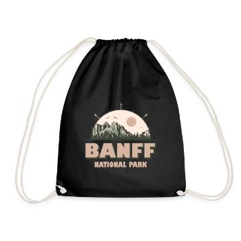 Parc national Banff Canada Vintage Hiking Design - Sac de sport léger - noir - Devant