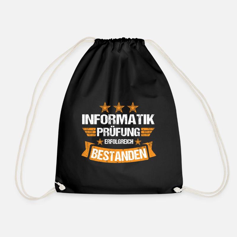 Informatik Studium Prüfung Abschluss bestanden - Turnbeutel - Schwarz