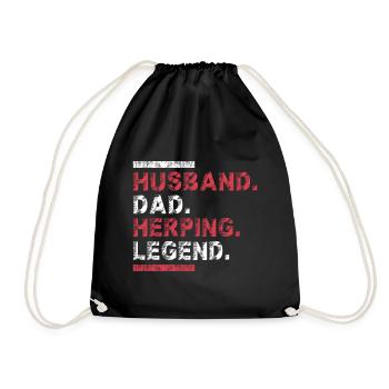 Herping Herpétologie Herpétologiste Papa Spruch - Sac de sport léger - noir - Devant