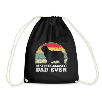Bergame Berger Chien Papa Papa Master Vintage - Sac de sport léger - noir - Devant
