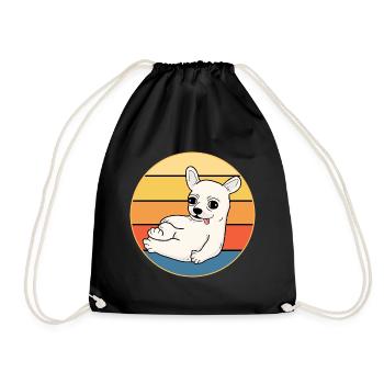 Mignon Chihuahua Dog Breed Vintage Retro Sunset - Sac de sport léger - noir - Devant