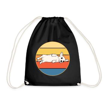 Mignon Chihuahua Dog Breed Vintage Retro Sunset - Sac de sport léger - noir - Devant