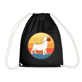 Nette Chihuahua Hunderasse Vintage Retro Sonnenuntergang - Turnbeutel - Schwarz - Vorne