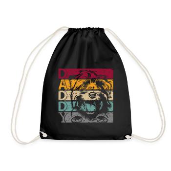 Norfolk Terrier Dad Papa Master for Him Dog Pap - Drawstring Bag - black - Front