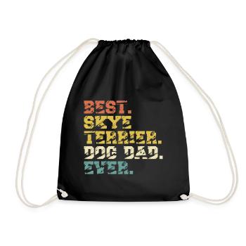 Skye Terrier Papa Papa maître pour lui chien papa - Sac de sport léger - noir - Devant