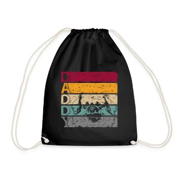 Épagneul tibétain papa papa Papa Master Vintage - Sac de sport léger - noir - Devant