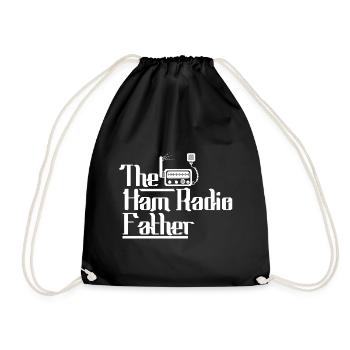 Ham Radio Operator Dad Father Papa Sayings - Drawstring Bag - black - Front