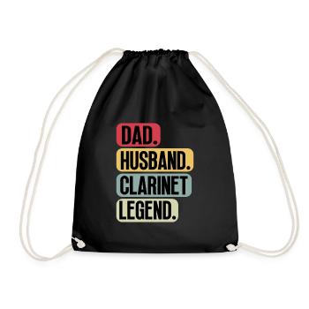 Joueur de clarinette Papa Dictons du joueur de clarinette - Sac de sport léger - noir - Devant