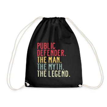 Public Defender Public Defender Dad Sayings - Drawstring Bag - black - Front