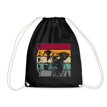 Mountain Cur Chien Papa Papa Papa Maître Vintage - Sac de sport léger - noir - Devant