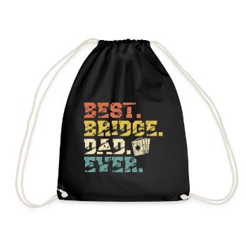 Joueur de bridge Papa Paroles de joueur de bridge Humour Meilleur - Sac de sport léger - noir - Devant