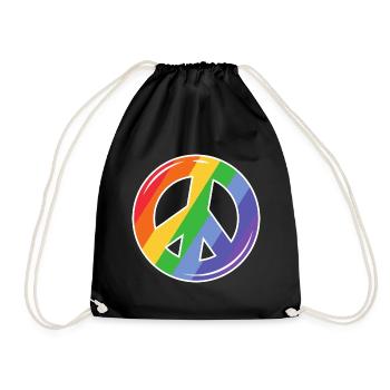 Fierté arc-en-ciel de la paix - Sac de sport léger - noir - Devant