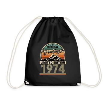 1974 - Drawstring Bag - black - Front