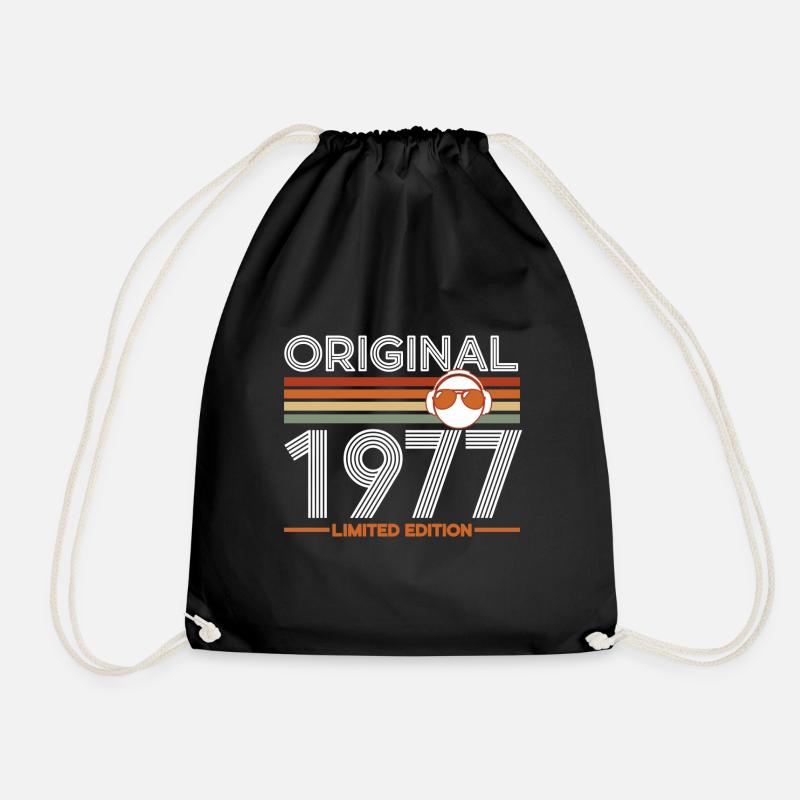 1977 - Drawstring Bag - black