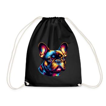 Bouledogue français - Sac de sport léger - noir - Devant