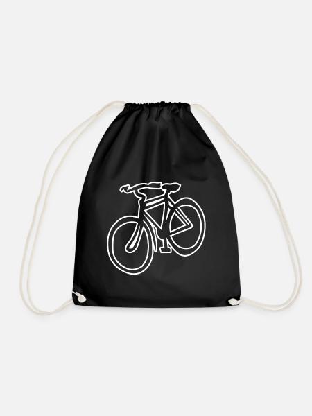 Fahrrad Fahrradkurier Fahrradfahren Fahrradtour - Turnbeutel - Schwarz