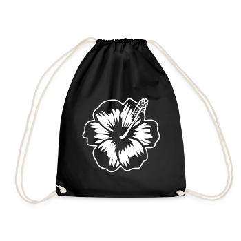 Hibiscus - Drawstring Bag - black - Front