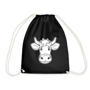 Vache Vaches - Sac de sport léger - noir - Devant