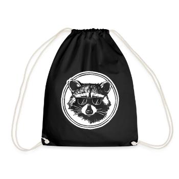 Raton laveur - Sac de sport léger - noir - Devant