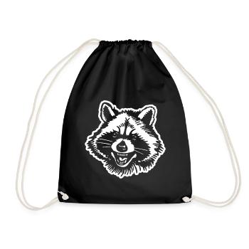 Raton laveur - Sac de sport léger - noir - Devant