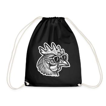 Chicken Chicken Coop - Drawstring Bag - black - Front