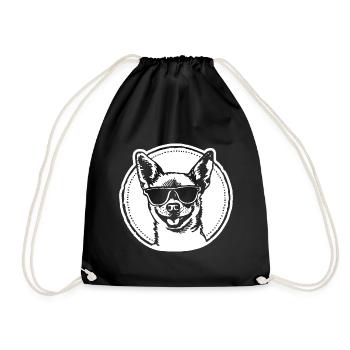 Chien Chihuahua - Sac de sport léger - noir - Devant
