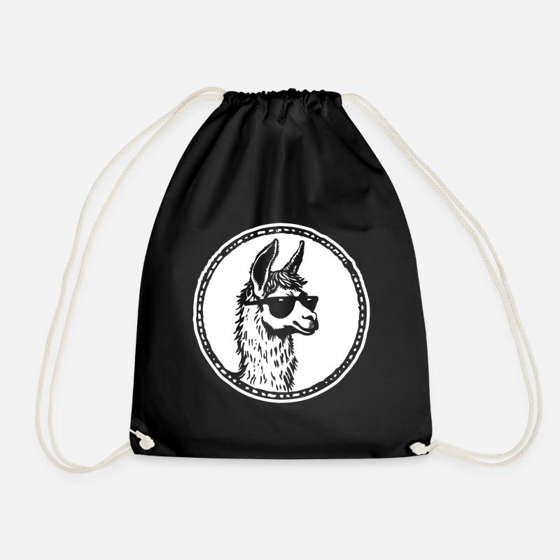 Lama - Turnbeutel - Schwarz