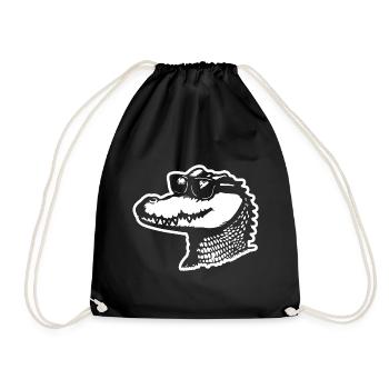 Crocodile Alligator - Drawstring Bag - black - Front