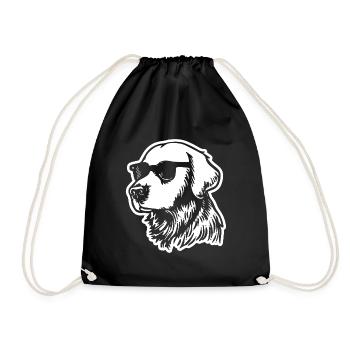 Golden Retriever Chien Chiens - Sac de sport léger - noir - Devant