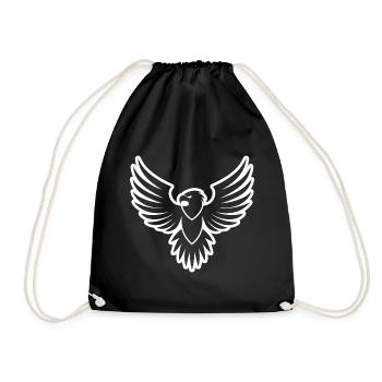 Adler Adlerkopf - Turnbeutel - Schwarz - Vorne