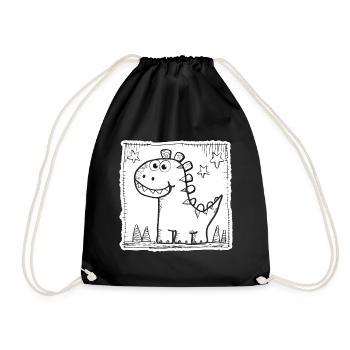 Dinosaure Dino - Sac de sport léger - noir - Devant