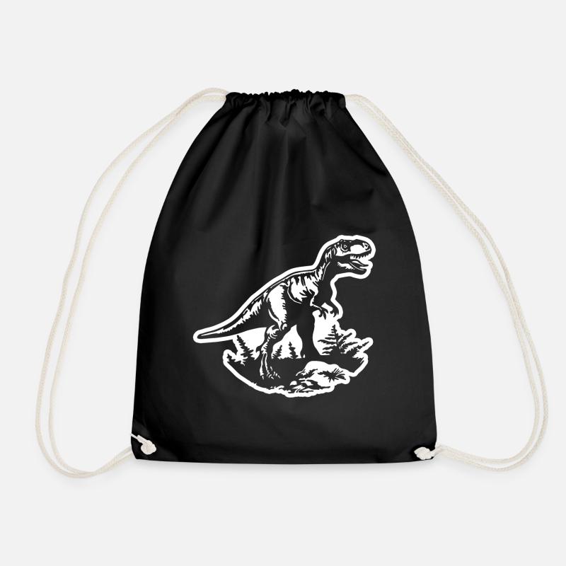 Dinosaurier Dino - Turnbeutel - Schwarz