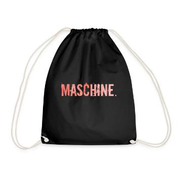 Maschine Motivation Fitness Stark Geschenk - Turnbeutel - Schwarz - Vorne