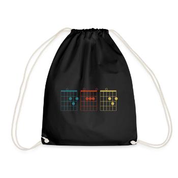 Poignée de guitare DAD père cadeau - Sac de sport léger - noir - Devant