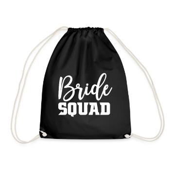 Bride Squad Gift - Drawstring Bag - black - Front