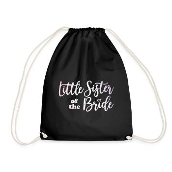 Little sister of the Bride Wedding Geschenk - Turnbeutel - Schwarz - Vorne