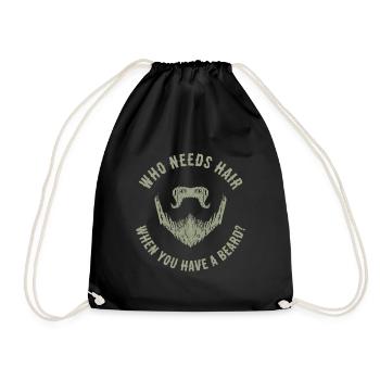 Qui a besoin de cheveux quand vous avez un cadeau de barbe - Sac de sport léger - noir - Devant