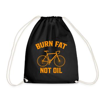 Burn Fat Not Oil Bike Vélo Cadeau - Sac de sport léger - noir - Devant