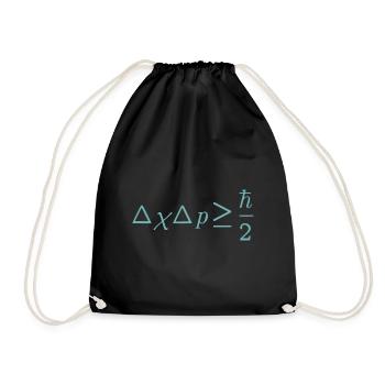 Schrödingergleichung Quantenphysik Geschenk - Turnbeutel - Schwarz - Vorne