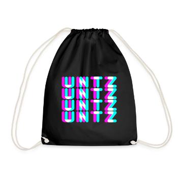 Untz Untz Techno Rave Trance Geschenk - Turnbeutel - Schwarz - Vorne