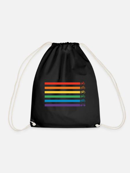 LGBT Pride Fahrrad Bike Geschenk - Turnbeutel - Schwarz